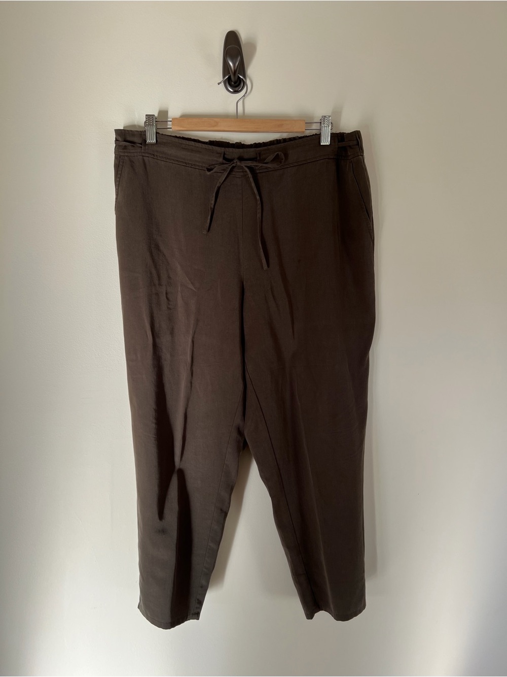Eileen Fisher - Fisher Project Olive Green Relaxed Drawstring Pants